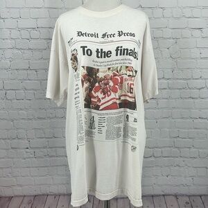 To the Finals! Red Wings Tshirt Vintage Single Stitch Hockey Playoffs